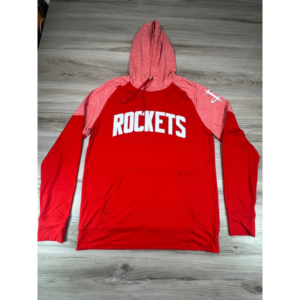 Fanatics Houston Rockets NBA Mens Large Red Performance‎ Hoodie Pullover 583423
